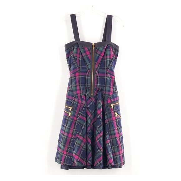 MARC by MARC JACOBS Ripley Tartan Plaid Dress in Ink Blue - Picture 1 of 10